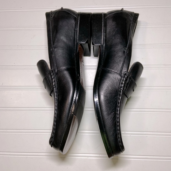 Abeo Bio Mens Size 11.5 Black Slip On Leather Loafers New W/O Box - Picture 3 of 5